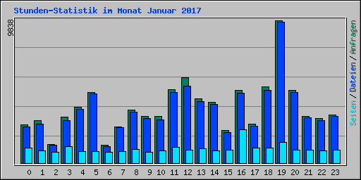 Stunden-Statistik im Monat Januar 2017