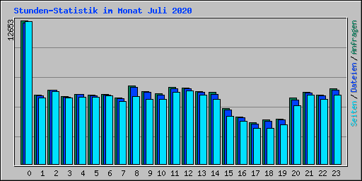 Stunden-Statistik im Monat Juli 2020