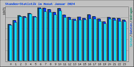 Stunden-Statistik im Monat Januar 2024