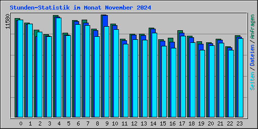 Stunden-Statistik im Monat November 2024