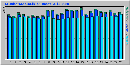 Stunden-Statistik im Monat Juli 2025
